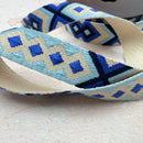 Veno Gurtband blau beige 38 mm