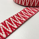 Veno Gurtband Zickzack rot 38 mm