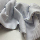 Feines Rippen Bündchen Schlauchware weiß