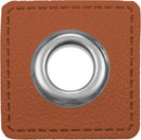 Veno Ösen Patches für Kordeln Lederimitat camel