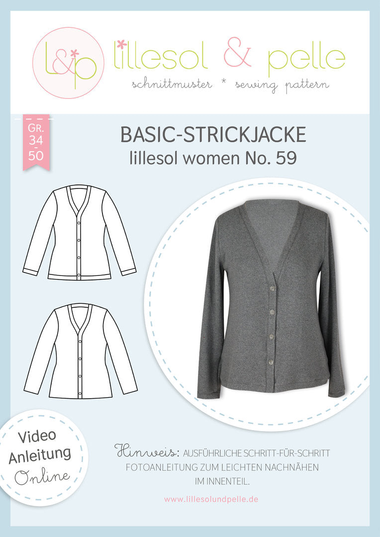 Papierschnittmuster Lillesol & Pelle No. 59 Strickjacke