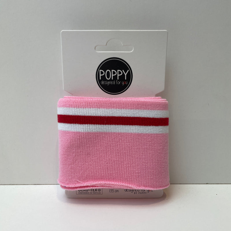 Poppy Cuff Bündchen rosa rot
