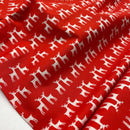 Baumwolle Rentiere Weihnachten rot Art Gallery