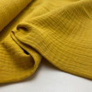 Musselin Double Gauze Baumwolle senfgelb