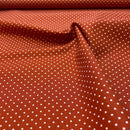 Baumwolle Punkte rost weiß Poppy Design