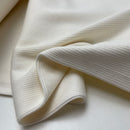Feines Rippen Bündchen Schlauchware naturweiß