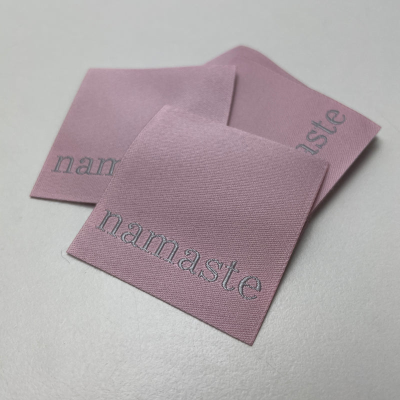 Just Be Label Webetiketten namaste rosa