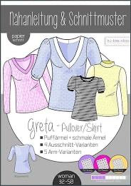 Papierschnittmuster Kibadoo Greta Pullover Shirt