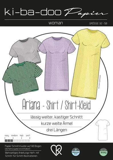 Papierschnittmuster Kibadoo Ariana Shirt Kleid
