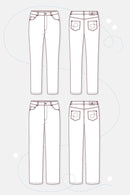 Papierschnittmuster Pattydoo Jeans #3 und #4