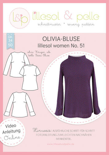 Papierschnittmuster Lillesol & Pelle Olivia Bluse No.51