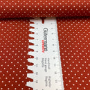 Baumwolle Punkte rost weiß Poppy Design