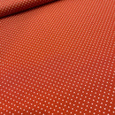 Baumwolle Punkte rost weiß Poppy Design