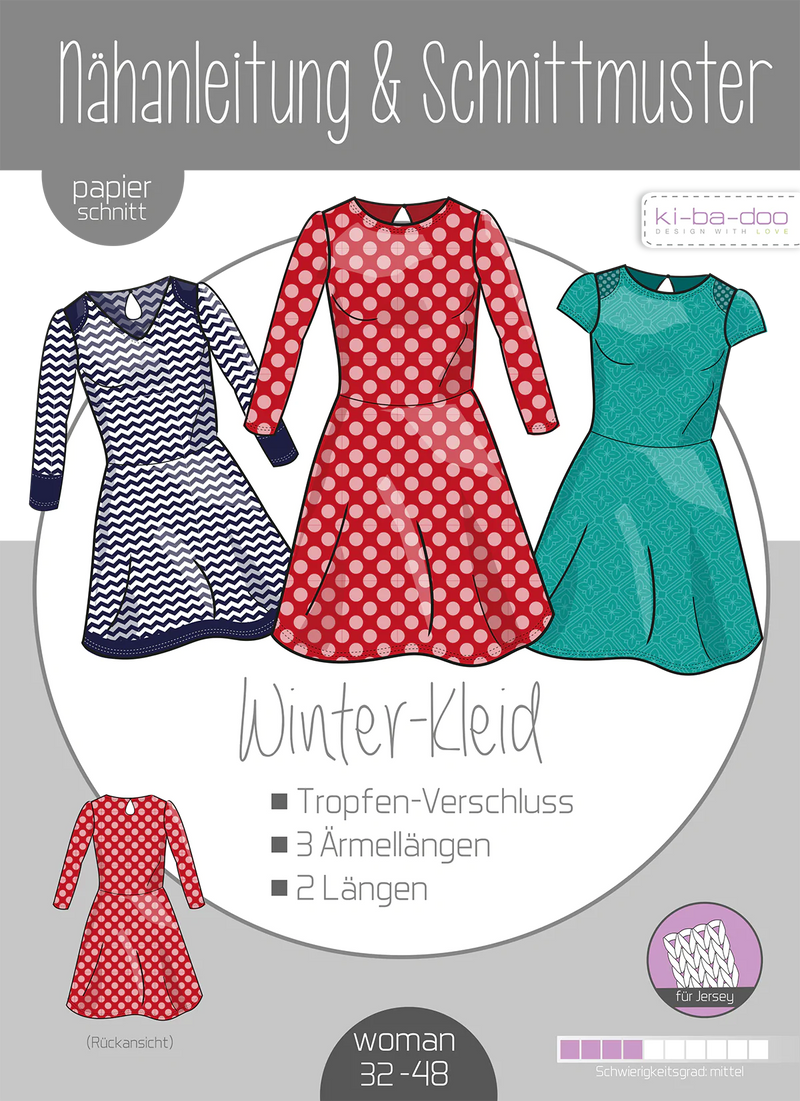 Papierschnittmuster Kibadoo Winterkleid